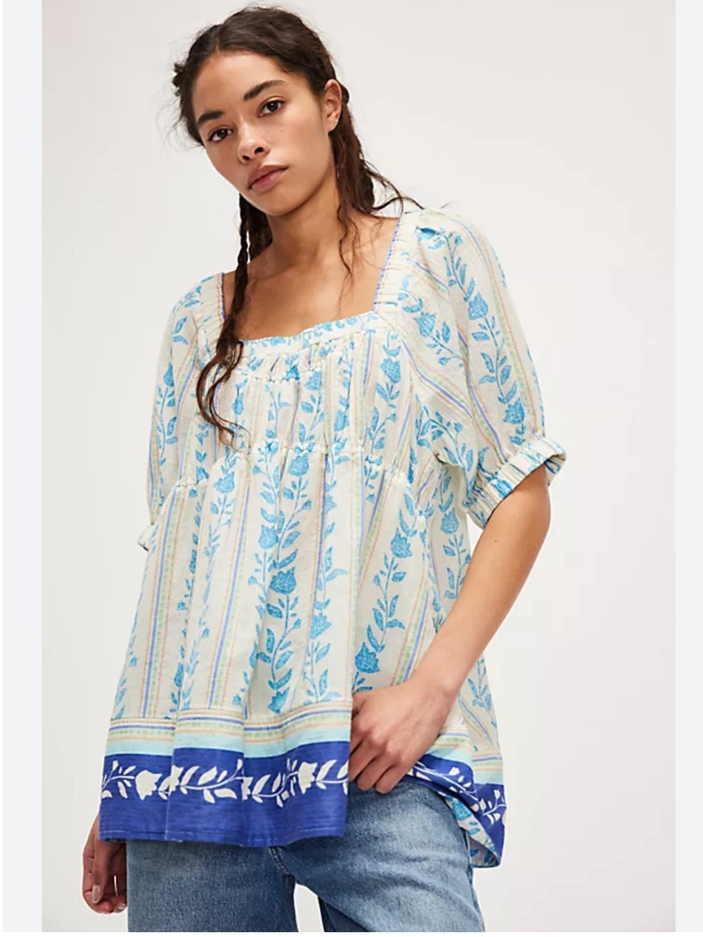 Free People Santorini Printed Tunic Top New!